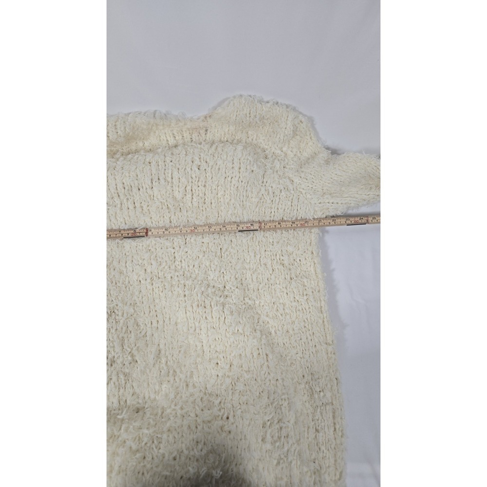 Free People Long Fuzzy Cardigan Size LG Wool Blend Festival Jacket - Picture 11 of 14